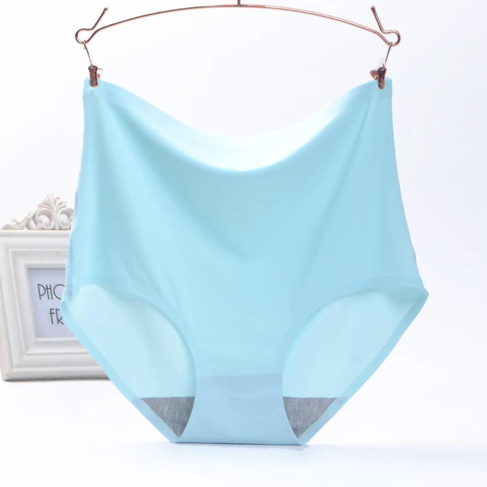 Plus-size Seamless High-waist Women's Ice Silk Briefs