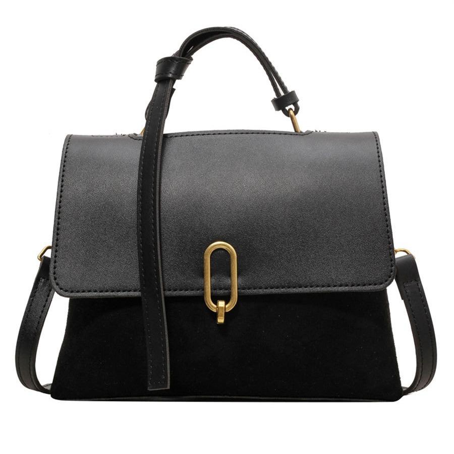 Retro portable small bag women's new 2025 autumn and winter matte high-end small square bag commuter versatile shoulder bag