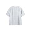 Li-Ning Wade Series Vertical Stripe Letter Print Loose Woven Sports Short Sleeve Drop Shoulder T-Shirt Men Tops Mist-Grey ATSU347-6