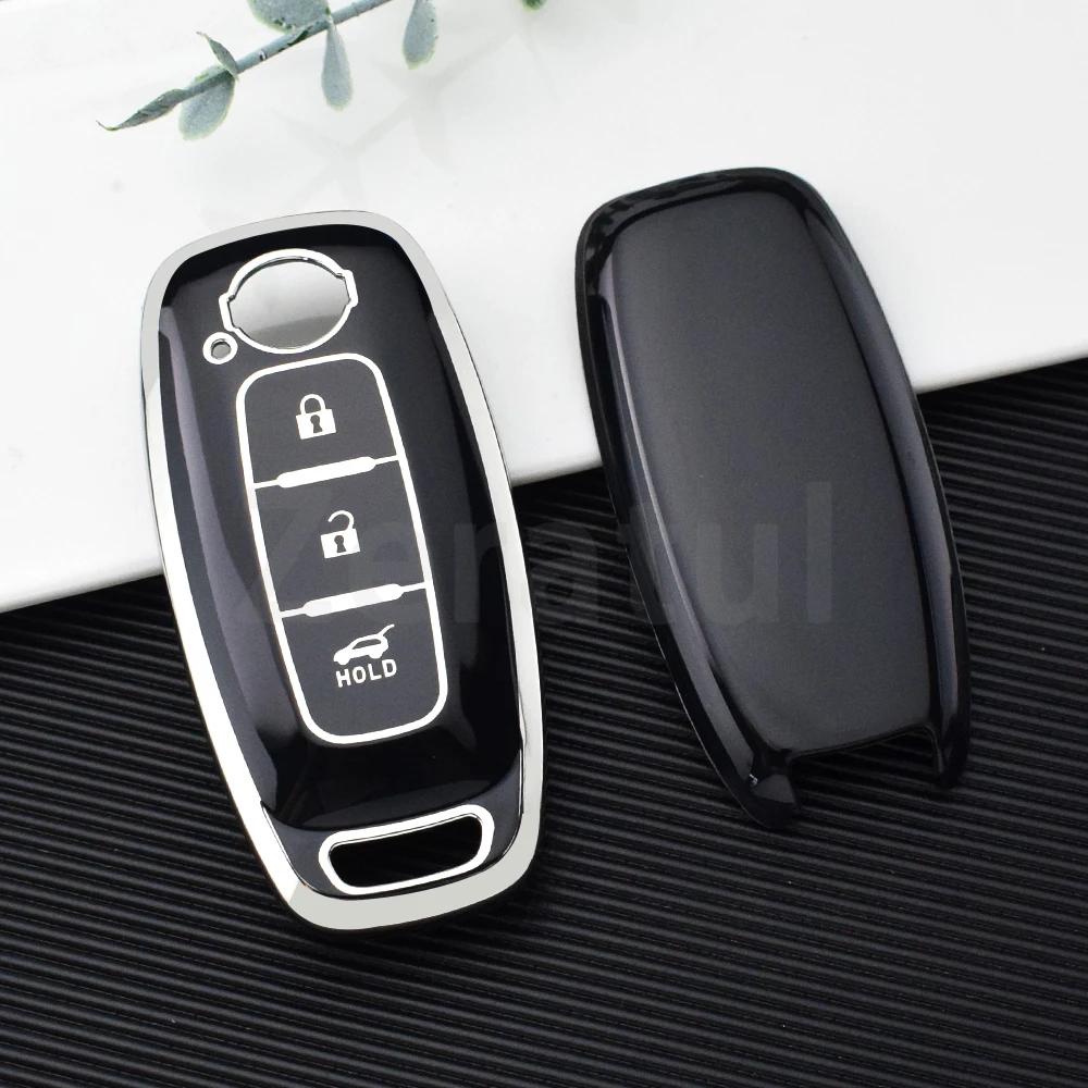 3/4 Buttons Auto Remote Shell Fob Holder For Nissan X-Trail T33 Qashqai J12 Teana Tpu Car Key Case Cover Accessories