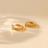 Women Fashion 18k Gold Plated Zircon T Shape Geometric Commute Earrings