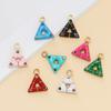 1 pièce/lot Pendentifs Triangle Ovale Cœur d'Amour Multicolores en Acier Inoxydable Pour Bracelet Collier DIY Accessoires de Bijoux
