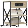 Nightstand with Shelf Sonoma Oak 41 x 31 x 51 cm Wood Based Material
