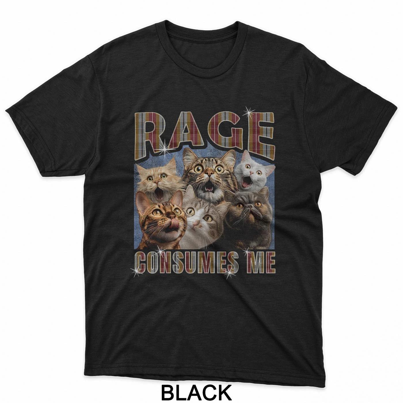 Rage Consumes Me Funny Internet Cat Meme T-Shirt S
