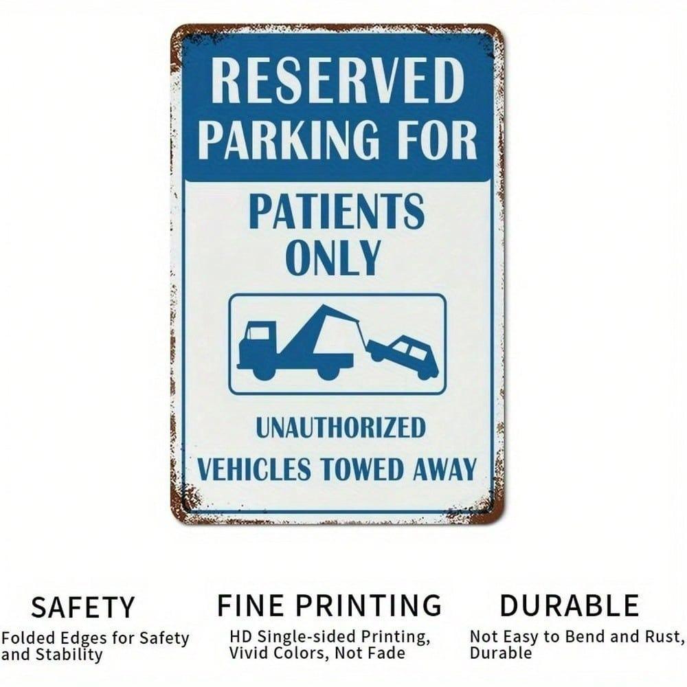 Funny Doctor Office Parking Sign Metal Tin Plaque Indoor Outdoor Wall Art Decor