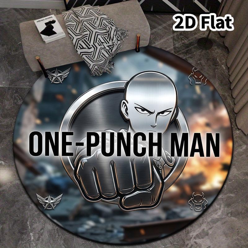 Onepunch Man Round Area Rug Carpet Rug For Living Room Bedroom Sofa Playroom Decor Nonslip Floor Mat
