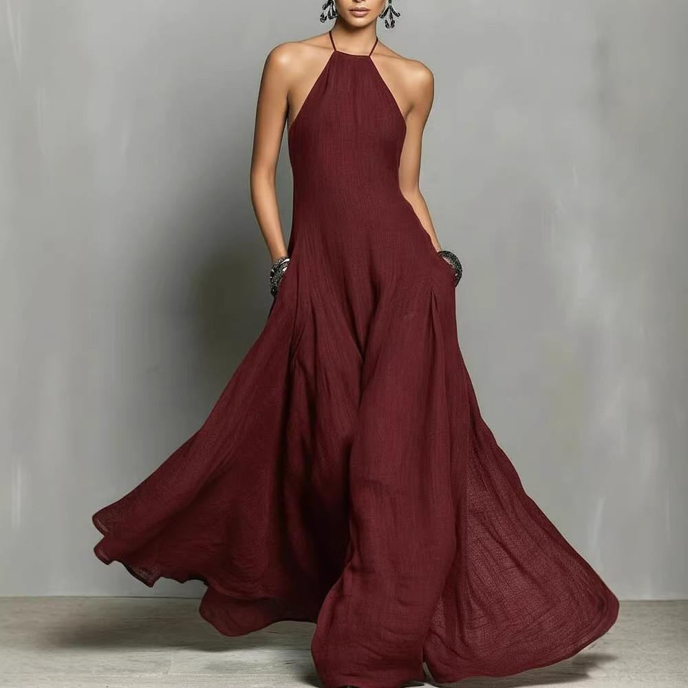 Summer Women Dress With Backless Design For Casual Travel And Party Wear