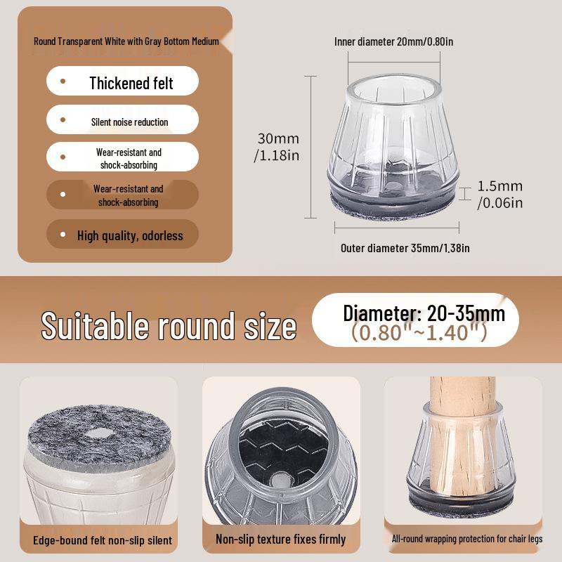 Silicone Chair and Table Leg Covers - Silent, Non-Slip Protection for Furniture