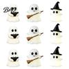 Holiday Ornaments Halloween Luminous Mini Ghost Figurines, Glow in The Dark Cute Creepy Charming Atmosphere Props Miniature Statue for Micro