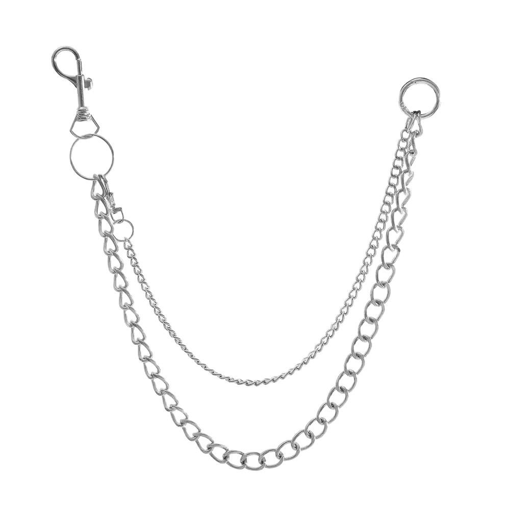 Unisex Retro Punk Metal Waist Chain Pendant - Versatile Hip Hop Style