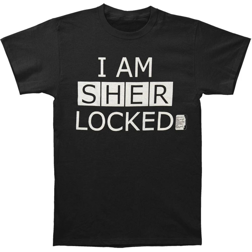 Men s Sherlock I Am Sher Locked Slim Fit T-shirt Small Black M