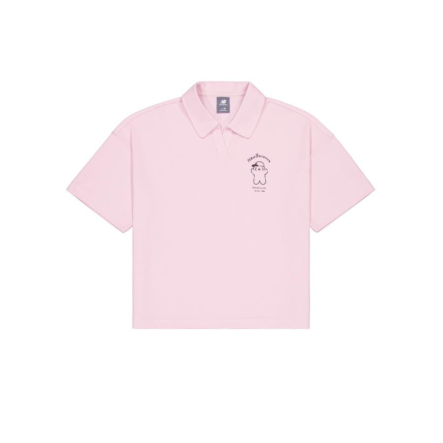 New Balance Attraction Lifestyle Illustration Collection Polo Shirt Women s Pink NFE27052-IV S