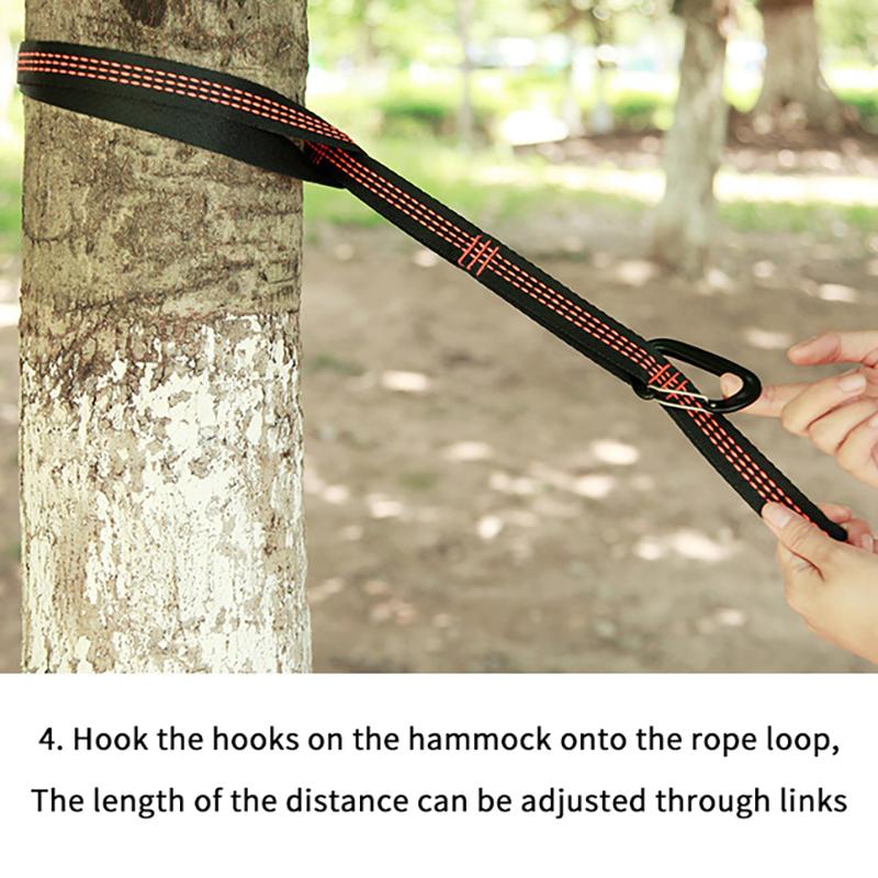 2 Stück Spezielle Verstärkte Polyestergurte 5-Ring Hohe Tragfähigkeit Stachelige Hängematten Gurte Für Outdoor Camping Hängematten Gurte