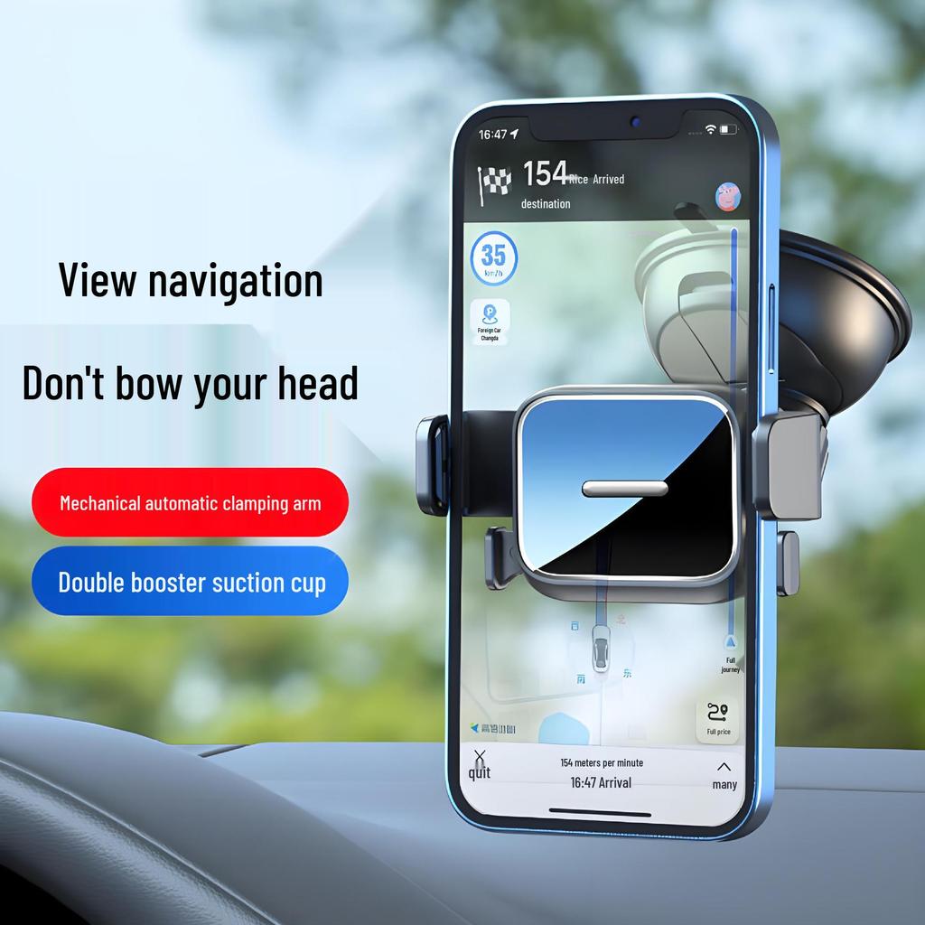Universal Nano Suction Car Phone Holder with One-Key Lock