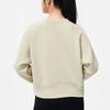 Li Ning Fitness Series Solid Color Casual Round Neck Pullover Sweatshirt Women sweatshirt Foam-Khaki AWDT526-3