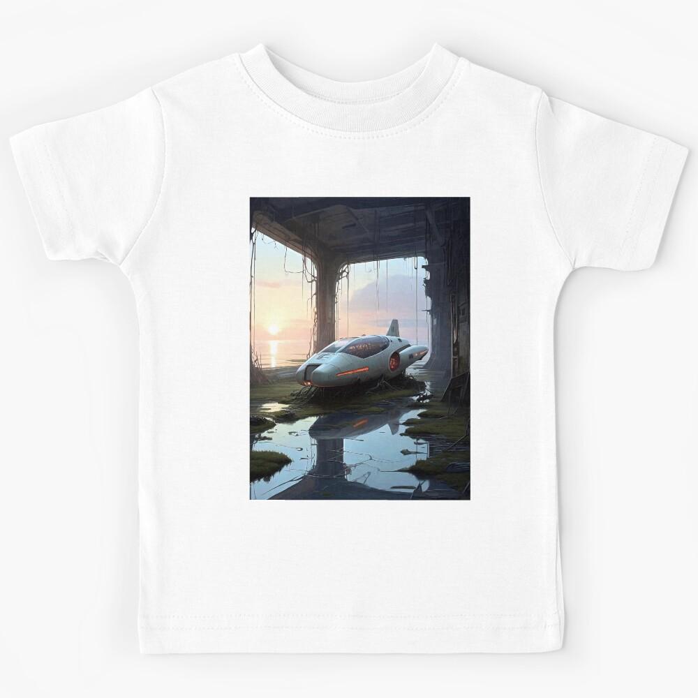 Wreck of a spacecraft in an abandoned house Kids T-Shirt 130
