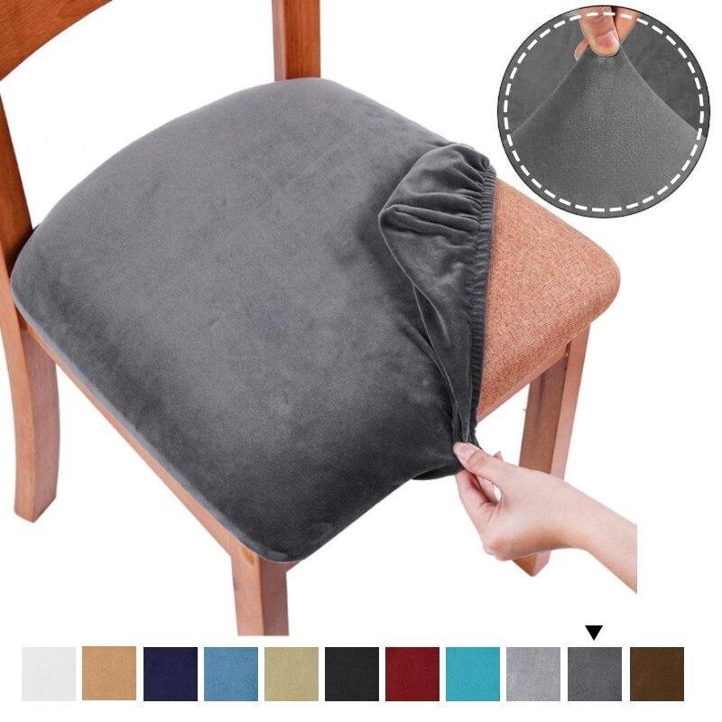 Dining Room Chair Seat Covers Removable Washable Elastic Cushion Covers For Upholstered Dining Chair