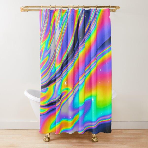 Iridescent Rainbow Dreams Shower Curtain Rainbow Ombre Abstract Bathroom Curtain Watercolor Girly Boho Shower Curtains,Polyester