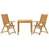 VidaXL Ensemble à manger de jardin 3 pcs Bois d'acacia solide, ensemble de salle à manger d'extérieur, meuble de salle à 3295260