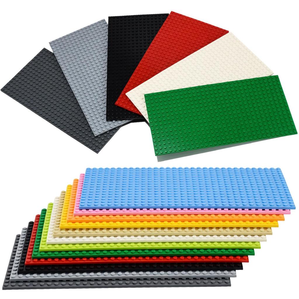 16x32 Hole MOC Base Plate: Wooden Wall Figure & Interlocking Building Blocks Board