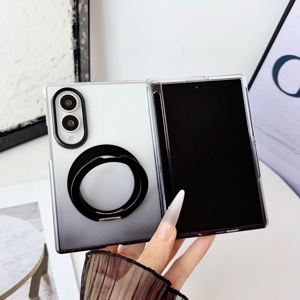360° Kovový otočný magnetický držák Pouzdro Pro Samsung Z Fold 8 Ultra fold8 Galaxy Z Fold 7 6 5 Průhledný Gr Ochranný kryt