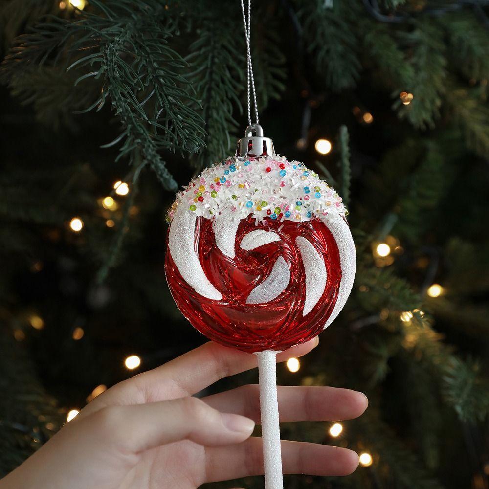 Santa Claus Snowman Hanging Ornaments Shiny Red Merry Christmas Decor  Gift Package