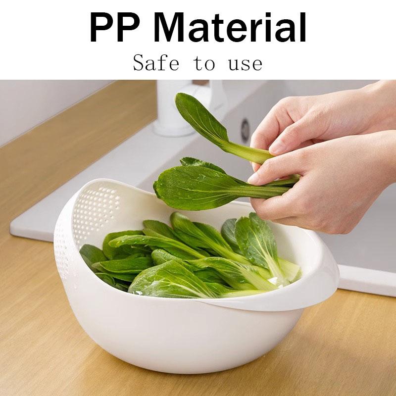 1/2pc Colanders Rice Bowl Drain Basket,Multi-Functional Washing Basket for Kitchen,Small Colander for Cleaning Fruits Vegetables