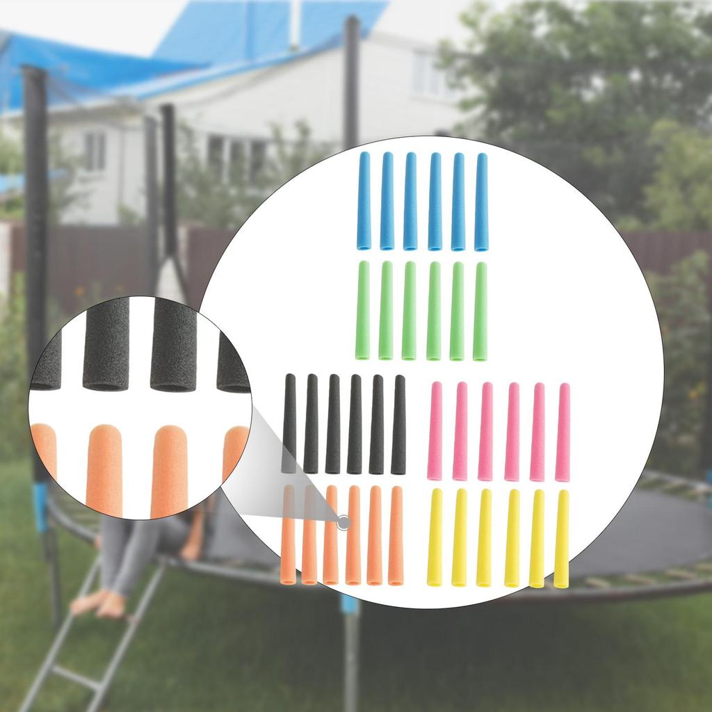 12Pcs Trampoline Pole Foam Sleeves Kids Trampoline Accessories 15.75" Padding Protector for Jumping Bed Indoor Outdoor Tubing