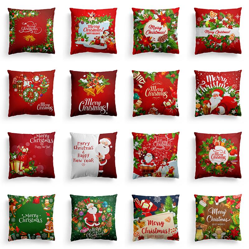 New Christmas Pillowcase Home Sofa Pillow Holiday Cushion Cover Pillow