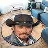 French legendary rock singer and actor Johnny Hallyday Round Carpet Soft Home Decoration Corridor Table and Chair Anti slip Outdoor Floor Mat rug H1