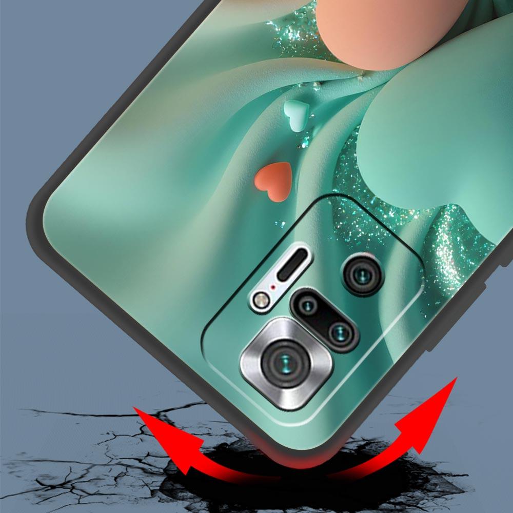 Colored Love Heart Printed Phone Case Cover for Redmi 14C 10C Note 15 14 13 12 10 11 K40 Pro Plus 5G Shockproof Soft TPU Shell