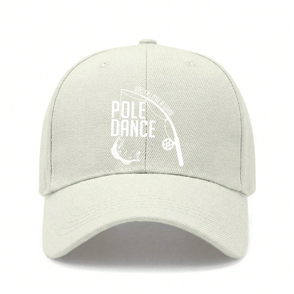 Fishing Lover Baseball Cap - "Pole Dance" Graphic Print Polyester Adjustable Breathable Casual Outdoor Sports Hat For Men Women