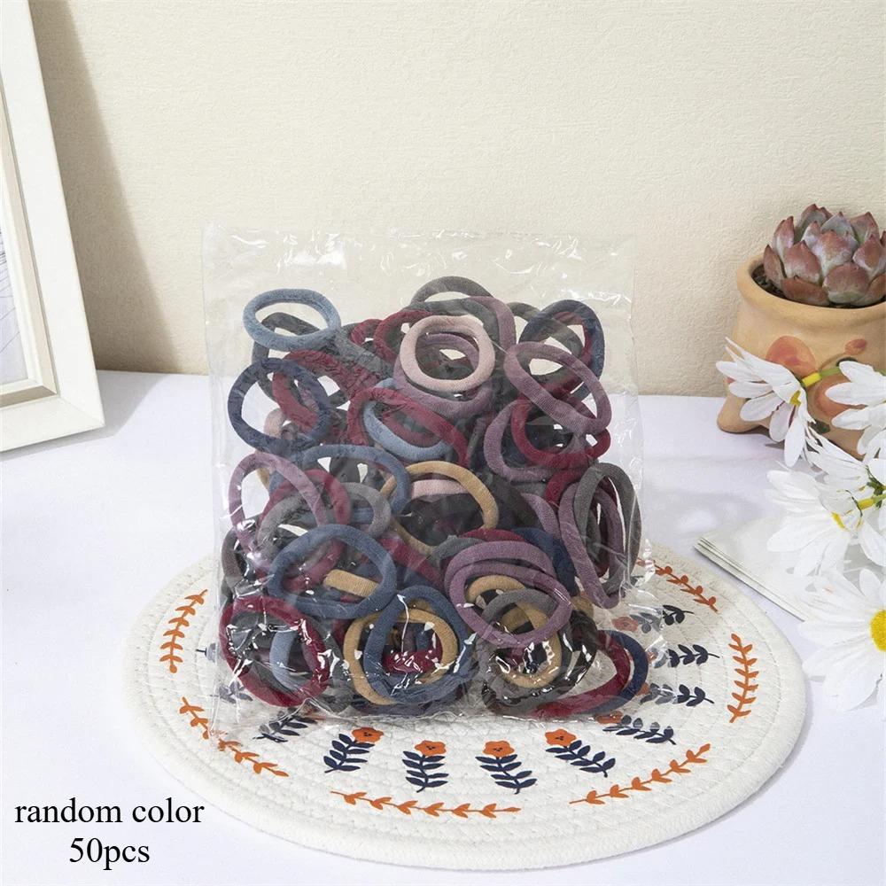 50/100 Stück Elastische Haargummis – Strapazierfähige Zopfgummis für Frauen Mädchen Schonend für Haar Kopfhaut