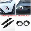 Für Toyota Venza / Harrier - 2024 Front-Nebelscheinwerfer Lampenring Augenbraue Augenlid Abdeckung Zierleiste ABS Schwarz / Kohlefaser Zubehör