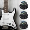 3 Stück Kontrollknopf E-Gitarre Schwarzer Knopf-Satz zum Ersetzen Instrumentenzubehör