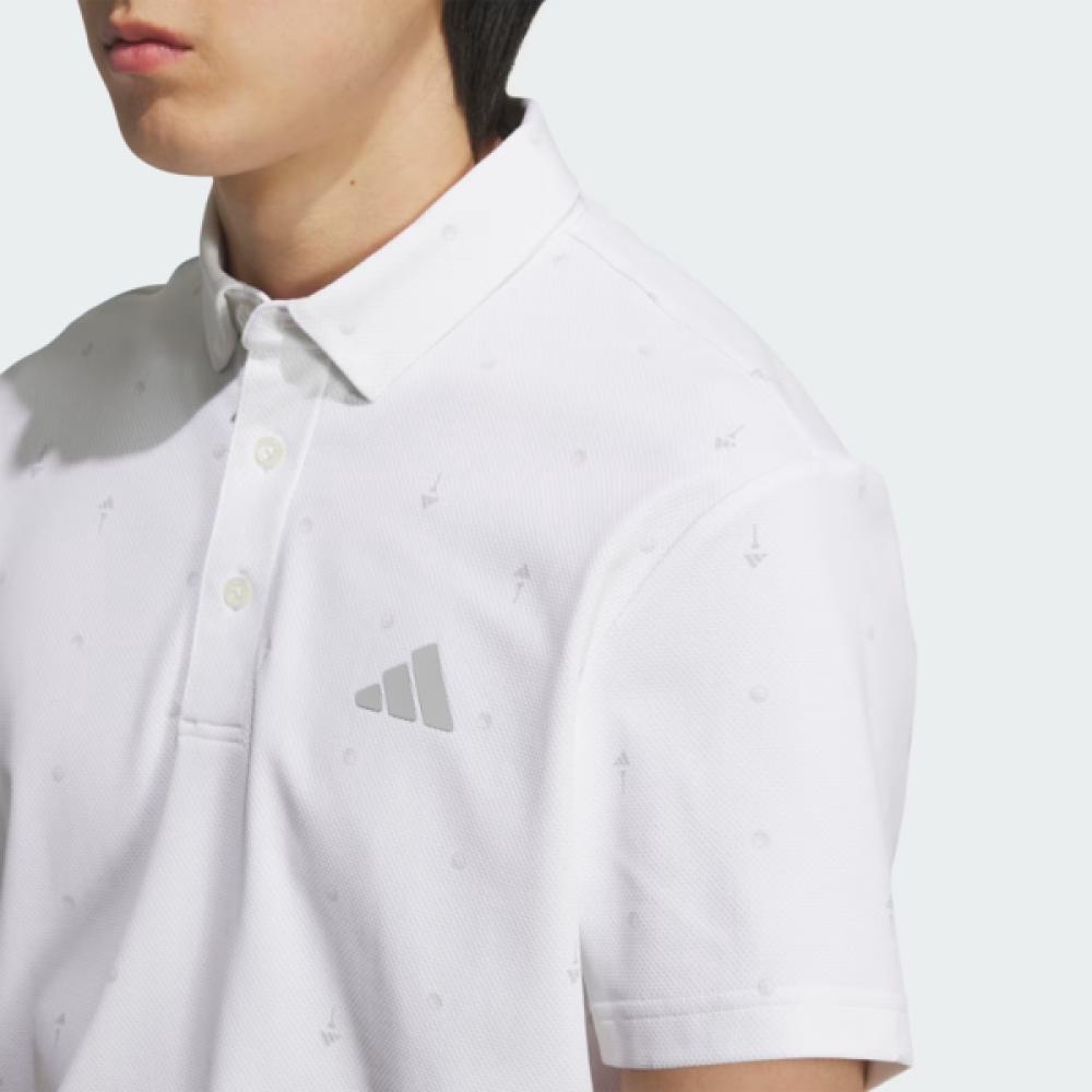 Adidas Men S Pg Monogram Short Sleeve Polo Shirt Je7146