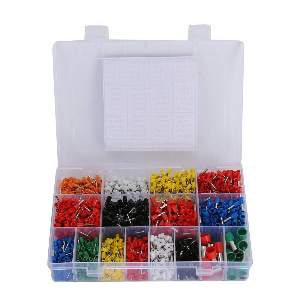 2120Pcs Electrical Wire Terminal VE Convenient Practical PP Material Temperature Resistant Terminal