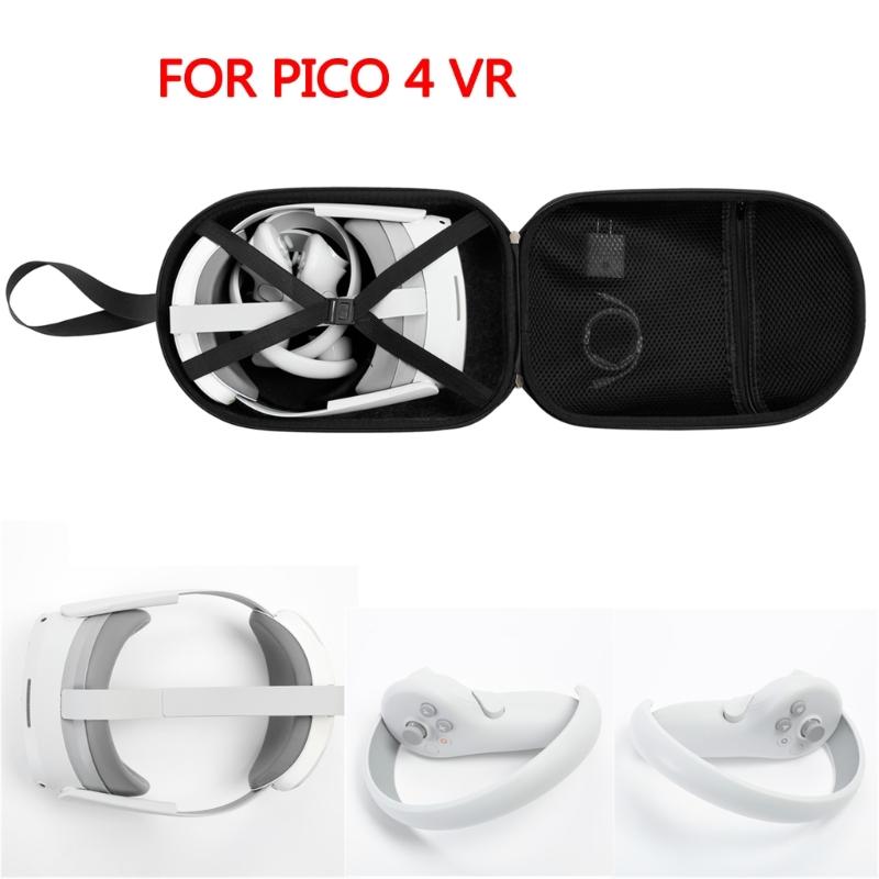 Small Traveling Box EVA Carrying Box for  4 VR Headset Box   Easy To Open Close Hard Carrying Holders