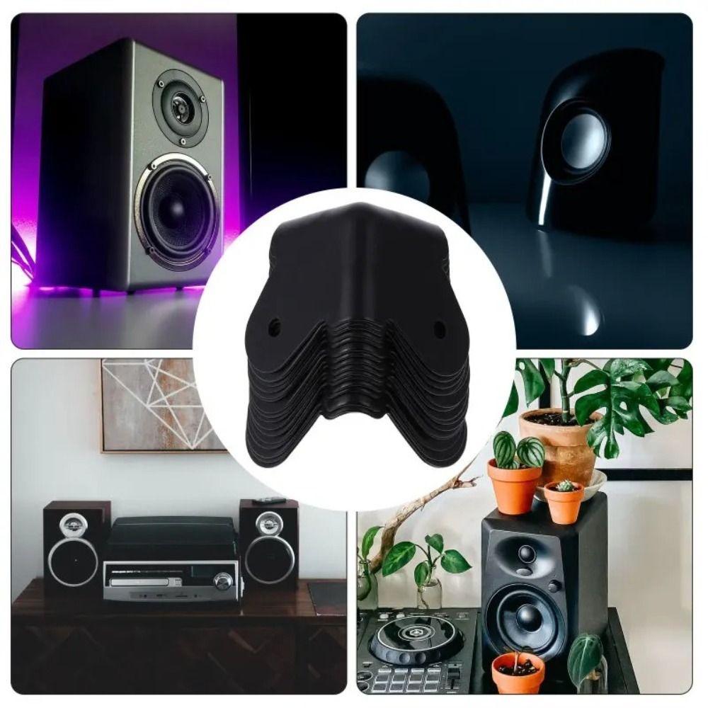 Black Corner Covers Iron Speaker Wrap Angle Useful Child Safety Bumper  Speaker Accessories