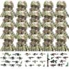 Military Soldier Ukrainian Biochemical Special Forces Building Blocks Army Figures Gas Mask Weapons Bricks Toys For Children