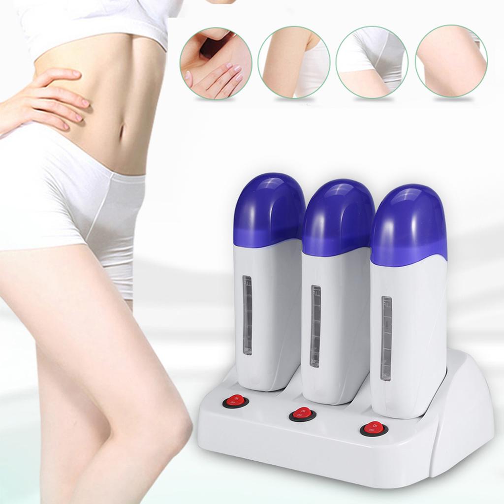 3Types Cartridge Wax Depilatory Roller Warmer Heater Waxing Body Hair Removal Machine