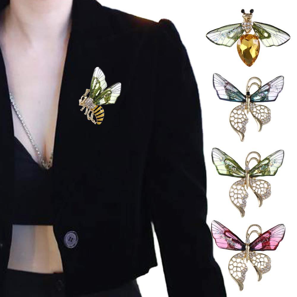 Jewelry For Women Exquisite Korean Style Brooch Suit Accessories Drip Oil Pin Butterfly Shpae