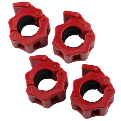 Barbell Collar 28mm Set of 4 Barbell Plate Holder Dumbbell Lock K-cocochi (Red)
