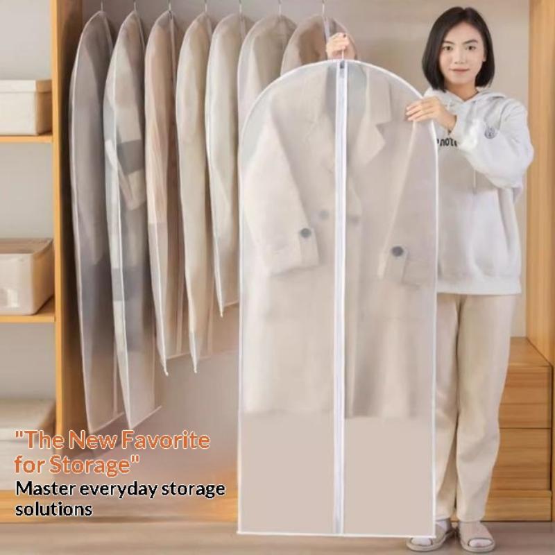 Büyük Kapasiteli Giysi Toz Örtüsü Giysi Saklama Asılı Giysi Elbise Takım Elbise Palto Kalınlaştırma