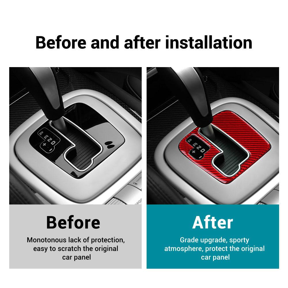 Real Soft Carbon Fiber Sticker For Porsche Cayenne 2003 2004 2005 2006 2007 2008 2009 2010 Automatic Gear Interior Accessories