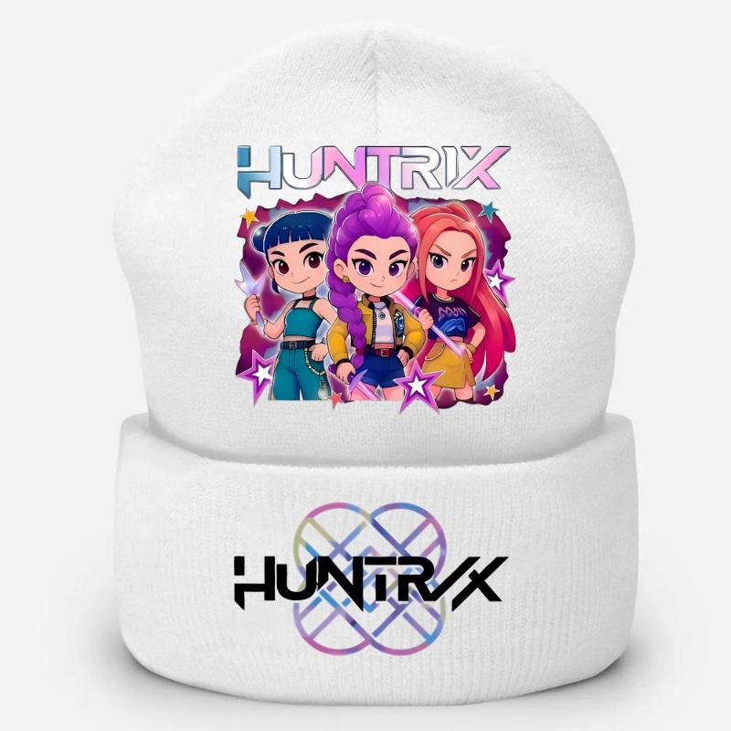 K Pop Dívky Pletená Kreslená Dětská Pokrývka Hlavy Zimní Roztomilá Čepice Anime Děti Vánoční Dárek k Narozeninám