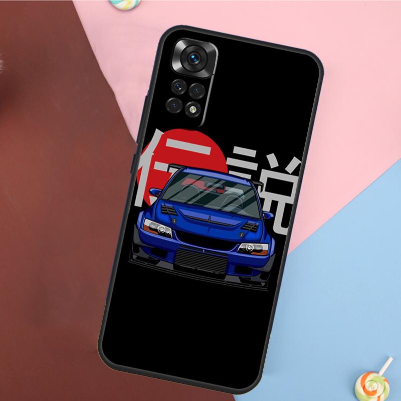 JDM Car Evo Cover For Xiaomi Redmi Note 14 13 Pro 12 11 9 10 9S 10S 11S 12S Redmi 14C 10C 12C 13C Case