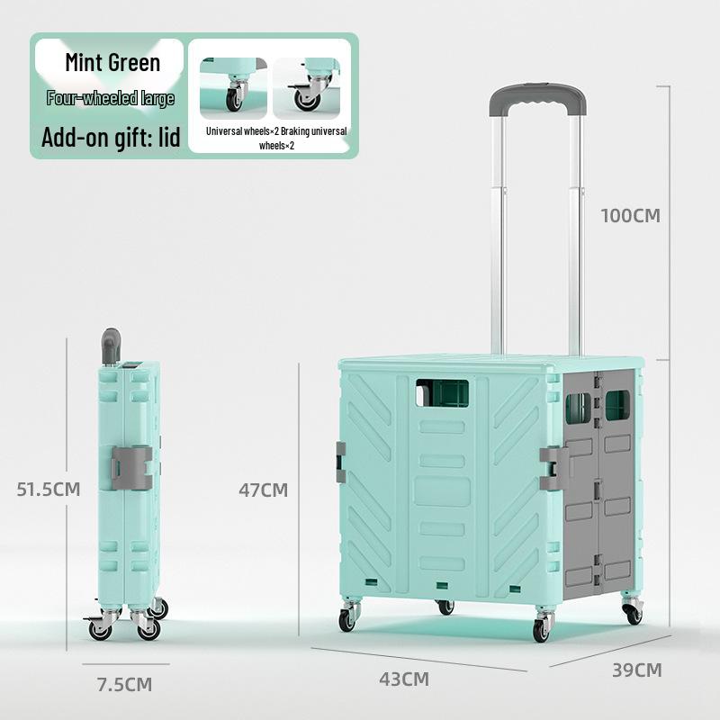 Kompaktní skládací nákupní vozík na schody a pro doručování