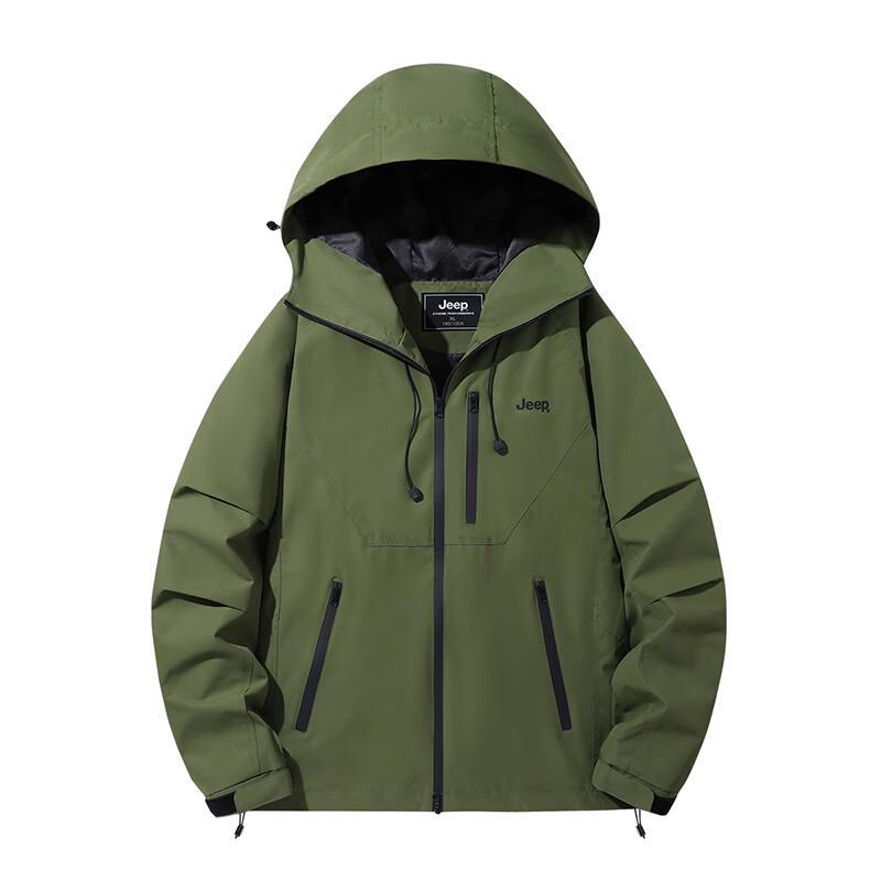 Jeep Men s Single-Layer Outdoor Hooded Windbreaker Jacket P53S776206 XL