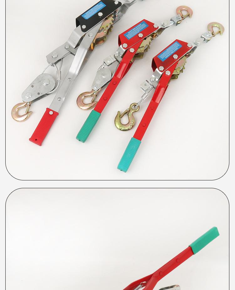 Manual Ratchet Steel Wire Rope Tensioner with Double Hooks for Trucks